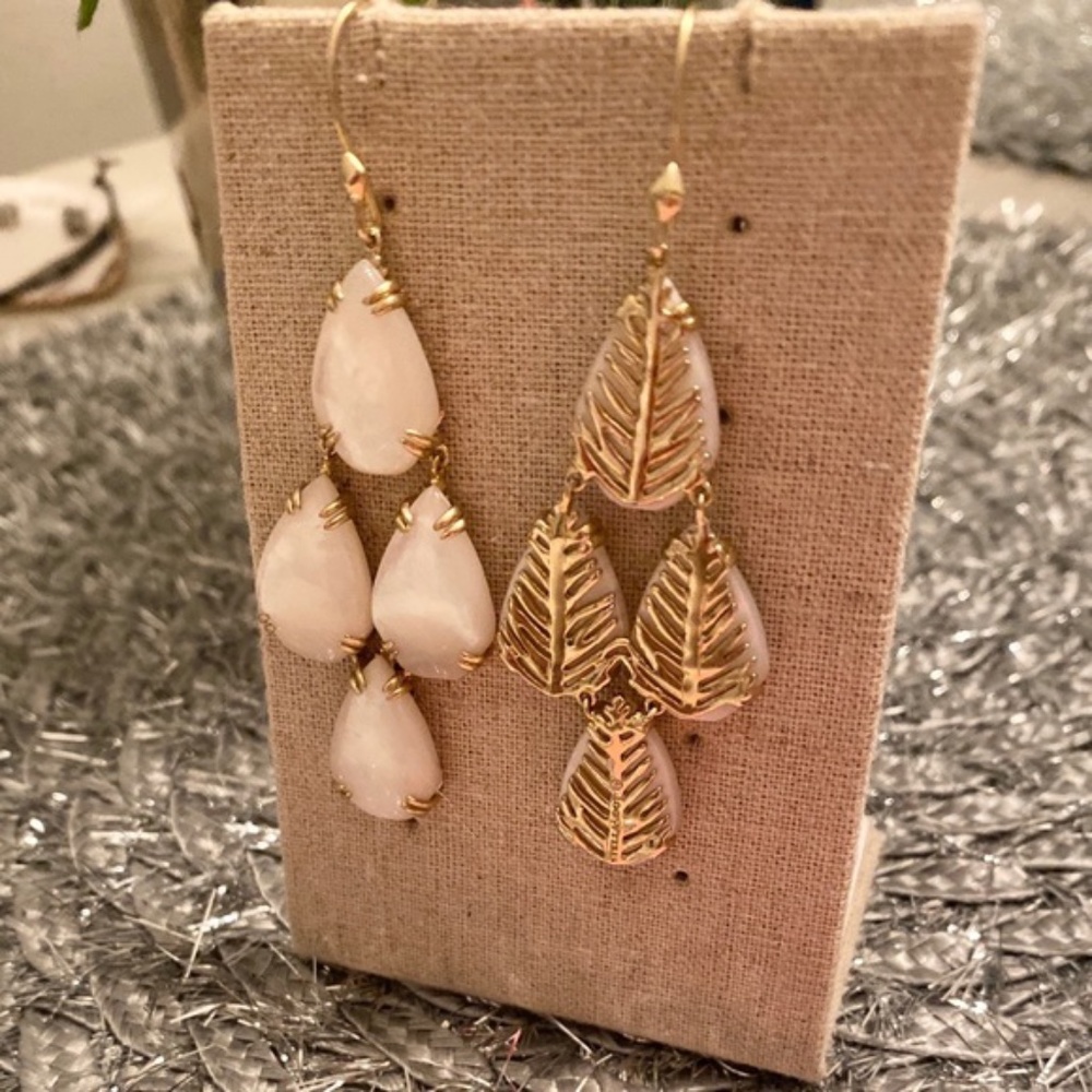 Stella & Dot Reversible Botanical Earrings LIKENEW